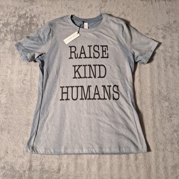 Women's Raise Kind Humans Splendid Iris T-Shirt Size Small Blue Cotton Blend - Picture 1 of 6